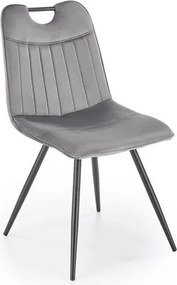 Sedia K521 grigio velluto