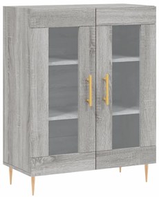 Credenza grigio sonoma 69,5x34x90 cm in legno multistrato