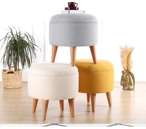 Pouf PIXI Ø 40 cm, giallo