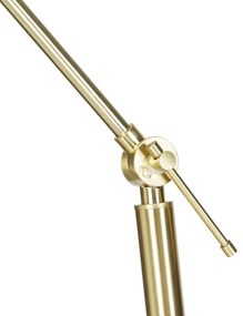 Lampada da terra oro con paralume marrone chiaro 50 cm regolabile - Editor