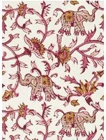 Clarke & Clarke Carta da parati Hathi - Raspberry