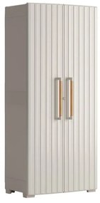 Armadio per scope Groove Multispace KETER in polipropilene, beige L 80 x H 180 x P 45 cm, 2 ante, adatto per interno/esterno