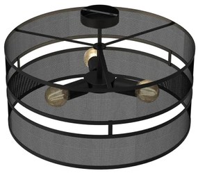 Surface-mounted lampadario GLUM 3xE27/60W/230V nero