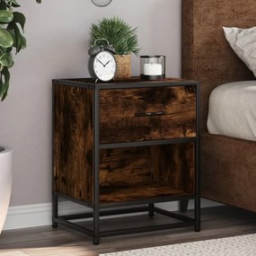 Comodini Rovere Fumo 2 Pz 40x31x50 Cm İn Truciolato /