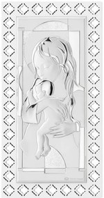 Quadro  "Madonna con bambino" cm.14,8x34,6h. (est.cm. 21,8x41,5)