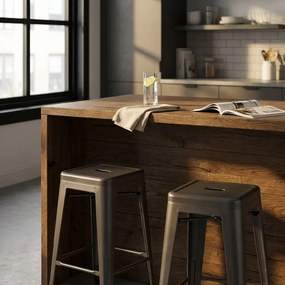 MARIGNO - sgabello alto in acciaio