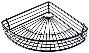 Mensola angolare per doccia 22,7x31,5 cm nera