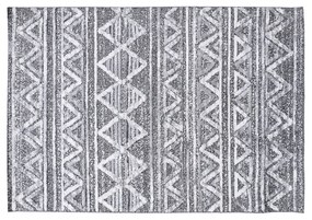 Tappeto berbero con motivi a rilievo bianco e grigio 160 x 230 cm ERGA