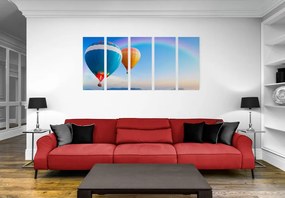 Quadri 5 pezzi – Mongolfiere avventurose