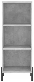 Credenza grigio cemento 34,5x32,5x90 cm in legno multistrato