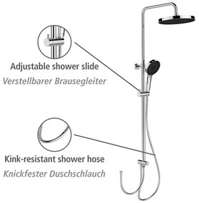 Set doccia in acciaio inox argento lucido 120 cm Soft Water - Wenko