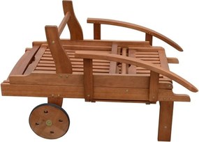 Chaise longue da giardino in legno marrone Beverly Hills - Garden Pleasure