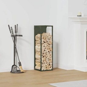 Rastrelliera Per Legna Da Ardere Verde Oliva 25x25x80 Cm /