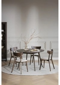 Tavolo da pranzo rotondo in rovere marrone scuro ø 115 cm Yumi - Rowico