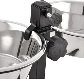 Set di ciotole per cani in acciaio inox con base - Love Story