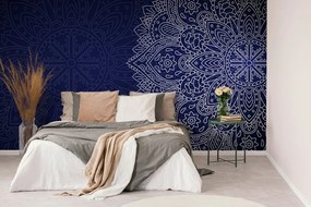 Carta da parati – Mandala blu scuro