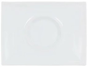 Piatto da pranzo Inde Gourmet Porcellana Bianco 29,5 x 22 x 3 cm
