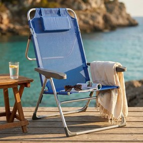 spiaggina mare prendisole pieghevole completa di cuscino cm 67 x 65 x 99 h