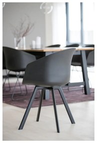 Sedia da pranzo nera e grigia Moon - Interstil