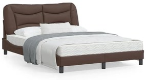 Giroletto con luci led marrone 120x200 cm in similpelle