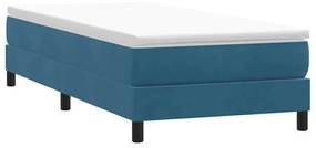 Giroletto A Molle Senza Materasso Blu Scuro 90x210 Cm Velluto /