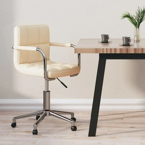 Sedia Girevole Da Ufficio Crema İn Tessuto /