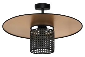Duolla - Lampadario a plafone TOKYO RATTAN 1xE27/15W/230V diametro 50 cm oro/nero