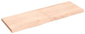 Ripiano a parete 120x40x4 cm legno massello rovere non trattato