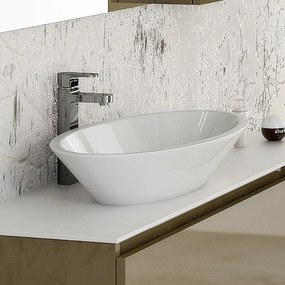 Lavabo da appoggio ovale 70cm Litos-369 - KAMALU