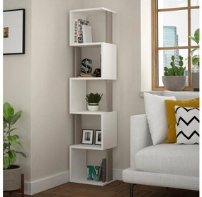 Libreria PIRI 161x35 cm bianco/grigio