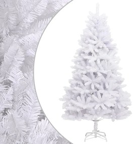 Albero Di Natale Artificiale Incernierato Con Base Bianco 240cm /