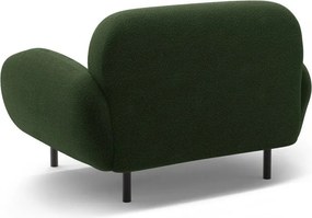 Poltrona verde con rivestimento in bouclé Poppy – Micadoni