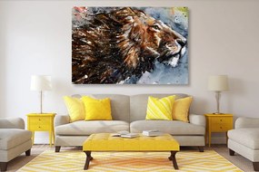 Quadro su tela – Re degli animali in acquerello