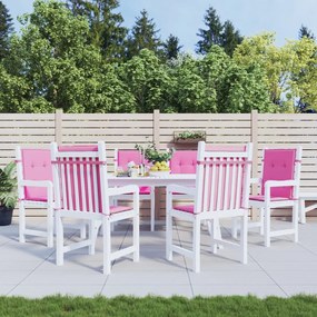 Cuscini Per Sedia Con Schienale Basso 6 Pz Rosa İn Tessuto /