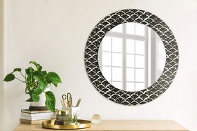 Specchio rotondo stampato Scale orientali fi 50 cm