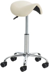 Sgabello Da Lavoro Reno İn Ecopelle - Comfort E Stile Per Ogni Ambiente / Creme