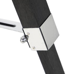 Lampada da terra nera senza paralume - Tripod