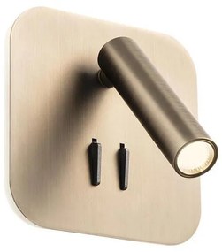 Redo 01-4473 - Lampada da parete LED QUDA LED/6W/230V+LED/3W CRI 90 USB bronzo