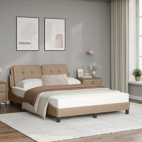 Letto con materasso cappuccino 140x190cm similpelle