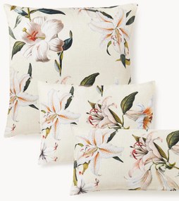 Federa in raso di cotone con stampa floreale Flori