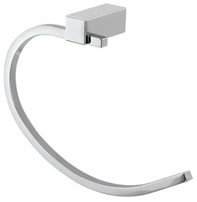 Porta asciugamani da parete ad anello in acciaio cromato Unica