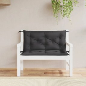 Cuscini Panca Da Giardino 2pz Neri 100x50x7cm Tessuto Oxford /