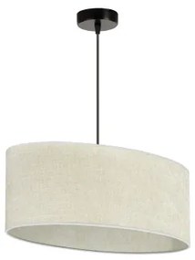 Duolla - Lampadario a sospensione con filo OVAL 1xE27/15W/230V grigio