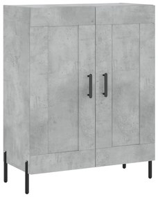 Credenza Grigio Cemento 69,5x34x180 cm in Legno Multistrato