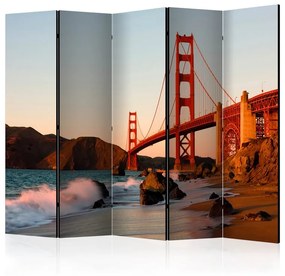 Paravento Golden Gate Bridge sunset, San Francisco II [Room Dividers]