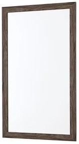 Specchio bagno 67x87 cornice marrone effetto legno reversibile   Wood