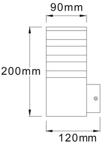 LED RGBW applique da esterno dimmerabile TEKSAS 1xE27/12W/230V IP44 antracite