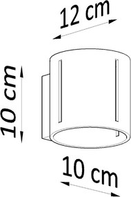Applique da parete Cilindrica INEZ G9 in Alluminio