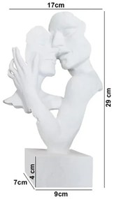 Decorazione da tavolo in resina, 29x9x17 cm, bianca