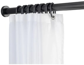 Asta da bagno telescopica nera, lunghezza 110-185 cm Luz - Wenko